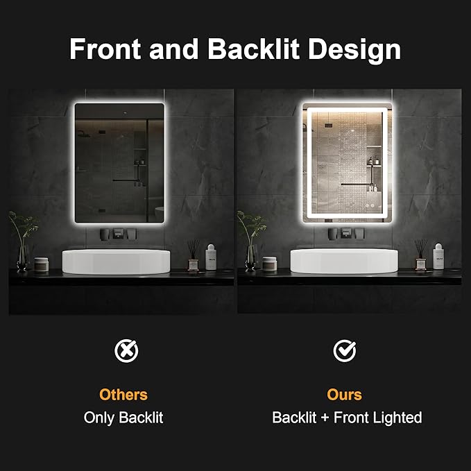 AMOISE LED Bathroom Vanity Mirror