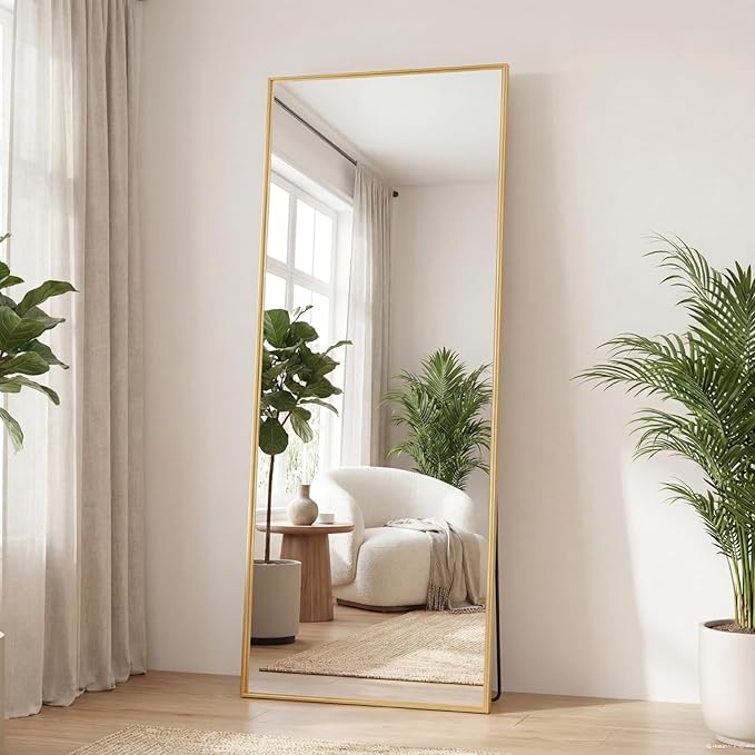 Sweetcrispy 65"x24" Full Length Mirror, Leaning or Standing Full Body Mirror