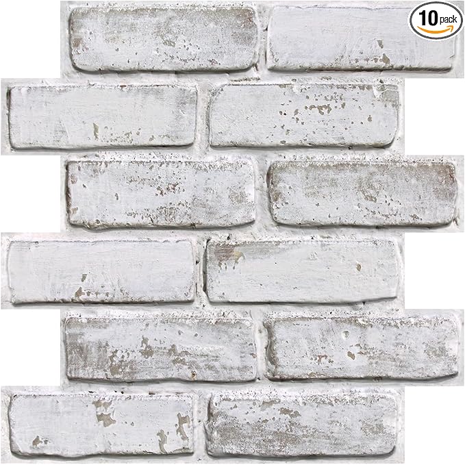 COMSTICKC 3D Faux Brick Wall Panels Peel and Stick Wall Covering, Not Real Brick