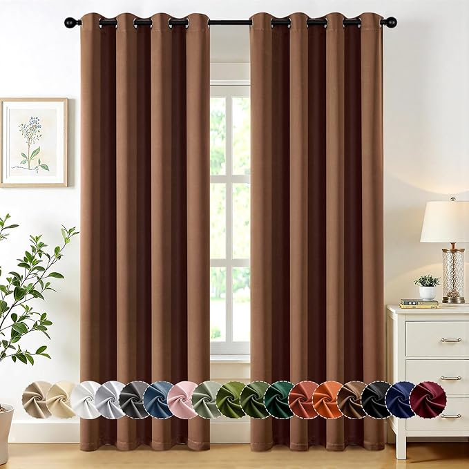 MIULEE Blackout Curtains for Bedroom Living Room 2 Panels, Thermal Insulated