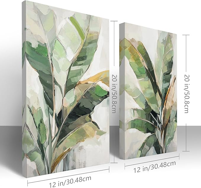 Botanical Wall Art Set Hand Painted,