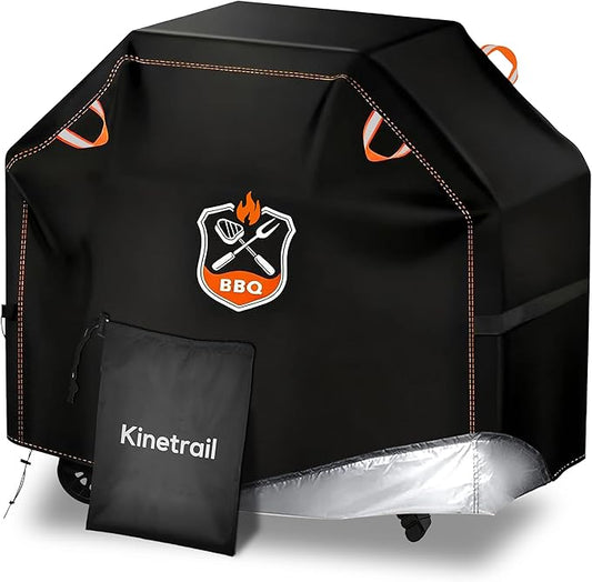 Grill Cover, Universal 65" BBQ Grill Cover for Outdoor Grill, Waterproof, Weather Resistant, Fade Resistant Gas Grill Cover with Adjustable Double Straps for Weber, Char-broil, Nexgrill, etc