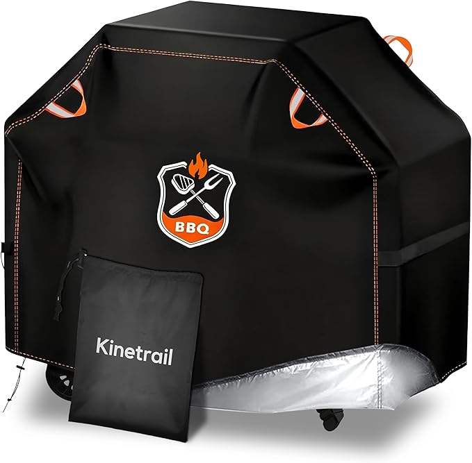 Grill Cover, Universal 48" BBQ Grill Cover for Outdoor Grill, Waterproof, Weather Resistant, Fade Resistant Gas Grill Cover with Adjustable Double Straps for Weber, Char-broil, Nexgrill, etc