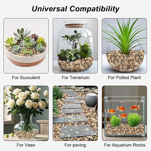 Landscaping Rocks,Landscaping Pebbles River Rocks Decorative Ornamental Pebbles Garden Landscaping Stones Gravel Filler for Home Decoration Flower Bed Fish Tank Plants Vases Succulents (5 Pounds)