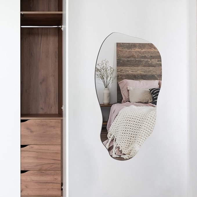 TRAHOME 32'' x 18'' Irregular Asymmetrical Wall Mirror