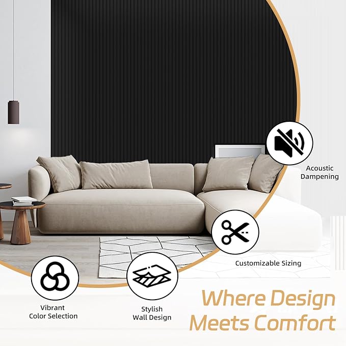 RITOLLO 12 Pack Acoustic Wall Panels, 47.2X23.6X0.4 inch Decorative