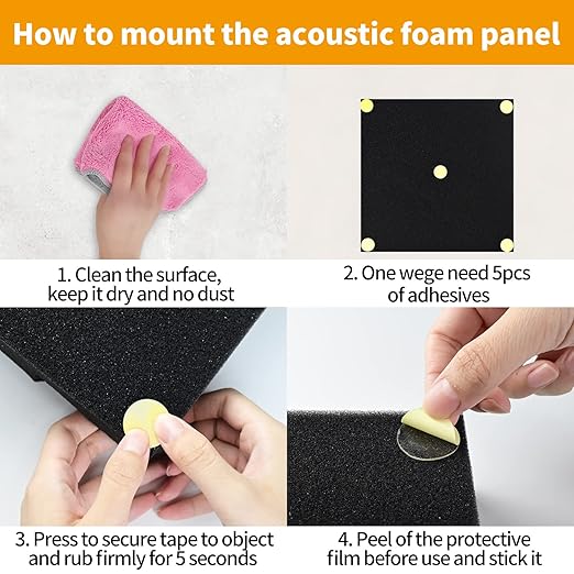 Focusound 300 Pack Yellow Point Double-Sided Adhesive Dots