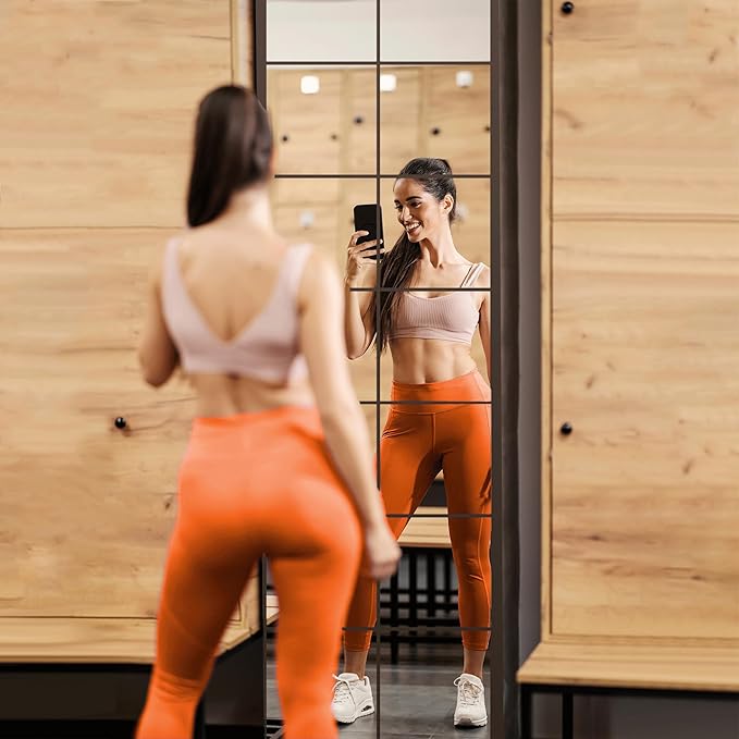 Delma Home Gym Mirrors, Square Large Wall Mirror
