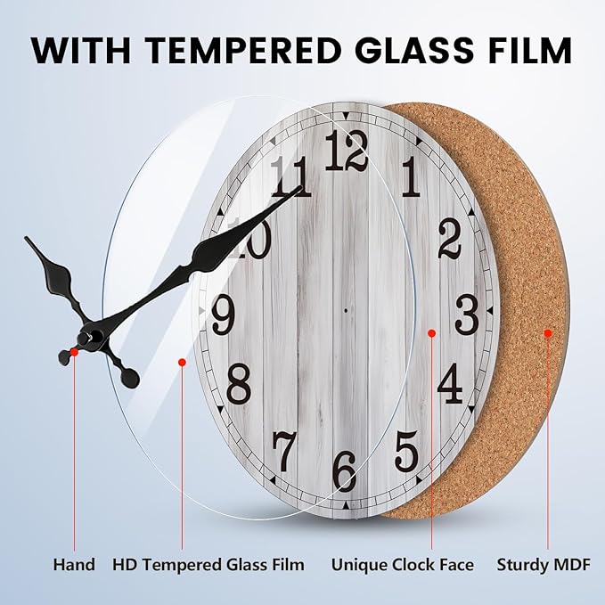 Wall Clock, Modern Wall Clocks Battery Operated, Silent Non Ticking Clock