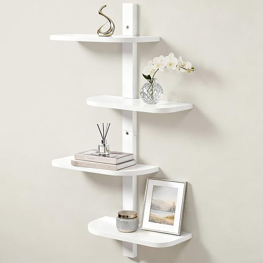 Afuly White Floating Shelves for Wall Display Shelf Unit Modern Decorative