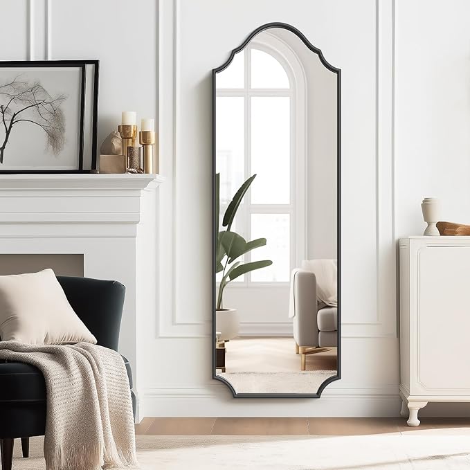 WallBeyond Arched Full Length Mirror Wall Mounted, Living Room, Hanging or