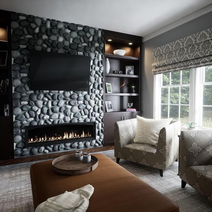EverStone River Rock Faux Rock Panel, Azure Stone Color