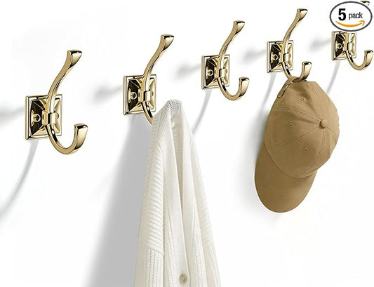TUNNY 5 Pack Antique Design Wall Hanging Coat Hooks