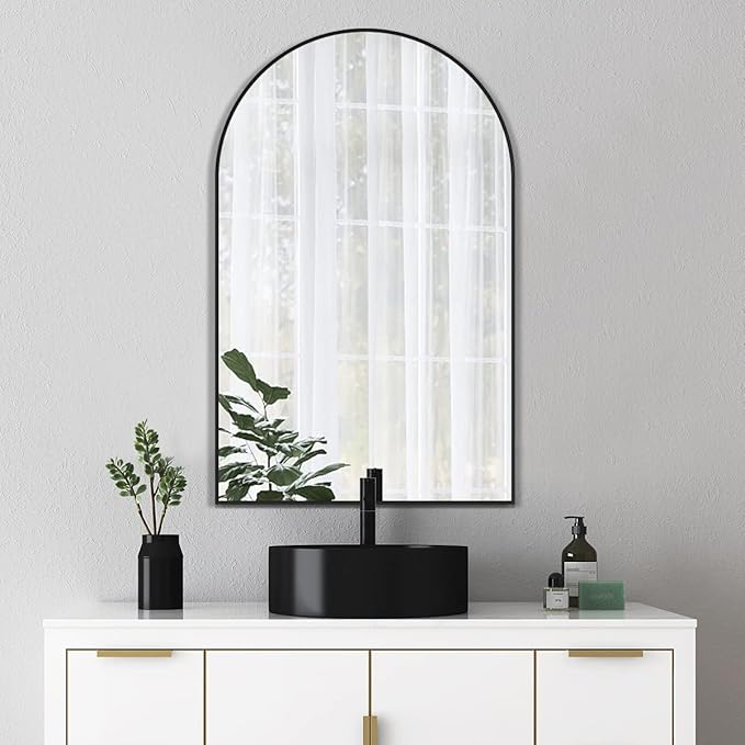 Arched Wall Mirror, Living Room, Hang Vertical or Horizontal