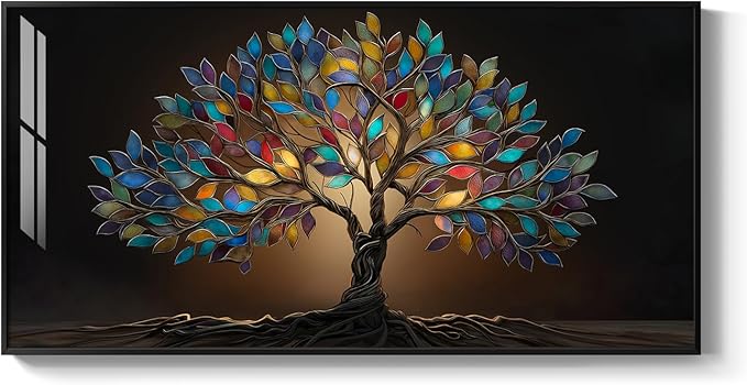Large Framed Tree of Life Wall Art