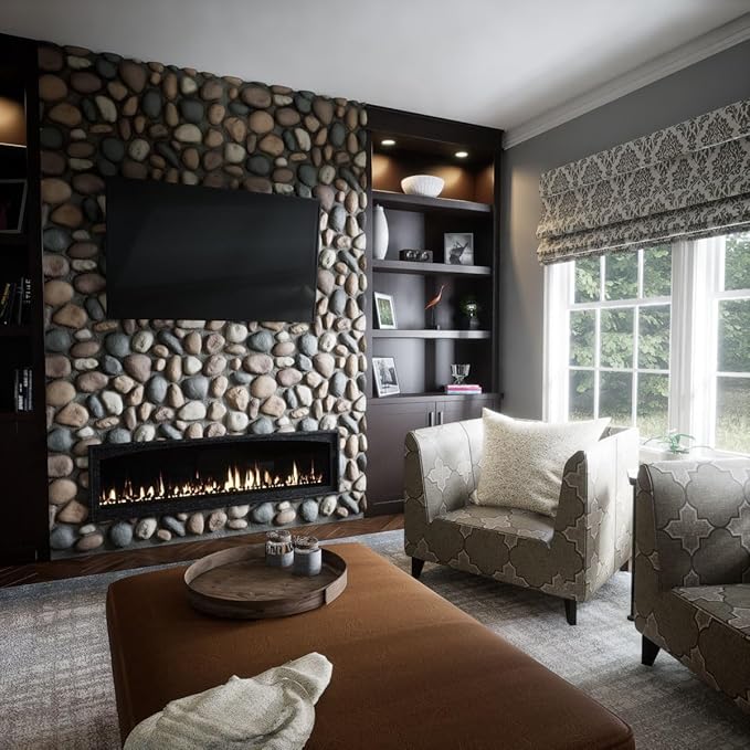EverStone River Rock Faux Rock Panel, Pebble Mix Color