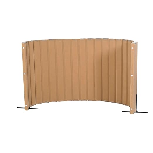 Angeles, Quiet Divider with Sound Sponge 48" x 10' Wall in Natural Tan