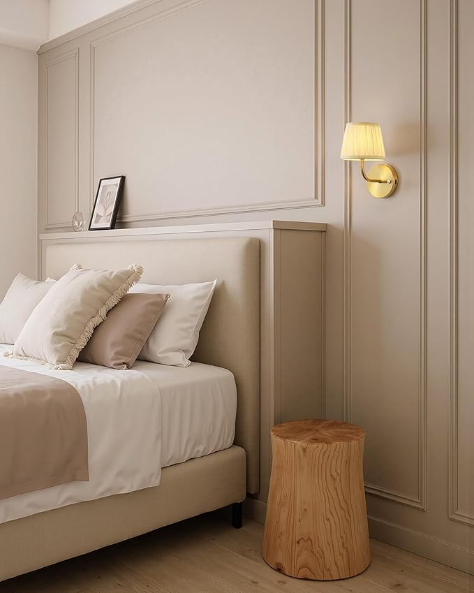 PUSU LED Cordless Gold H9.6 inch Small Wall Sconces Set of 2, Rechargeable