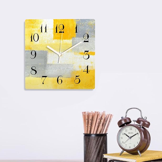 ArtSocket 12 Inch Silent Non-Ticking Wall Clock, Modern Vintage Style, Battery