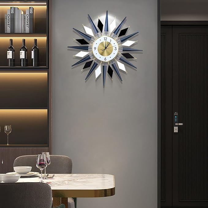 Large Metal DecorativeSilent Non-Ticking Modern Big Wall Clocks