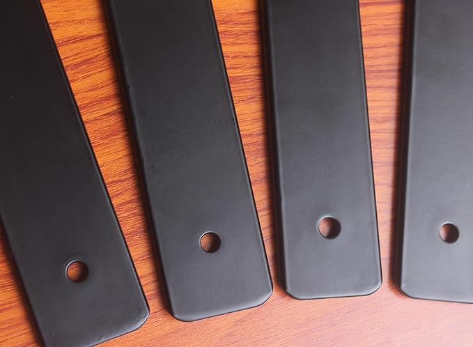 10 Pack - 12 inch Black Hidden L Shelf Bracket Iron Floating Shelf Brackets