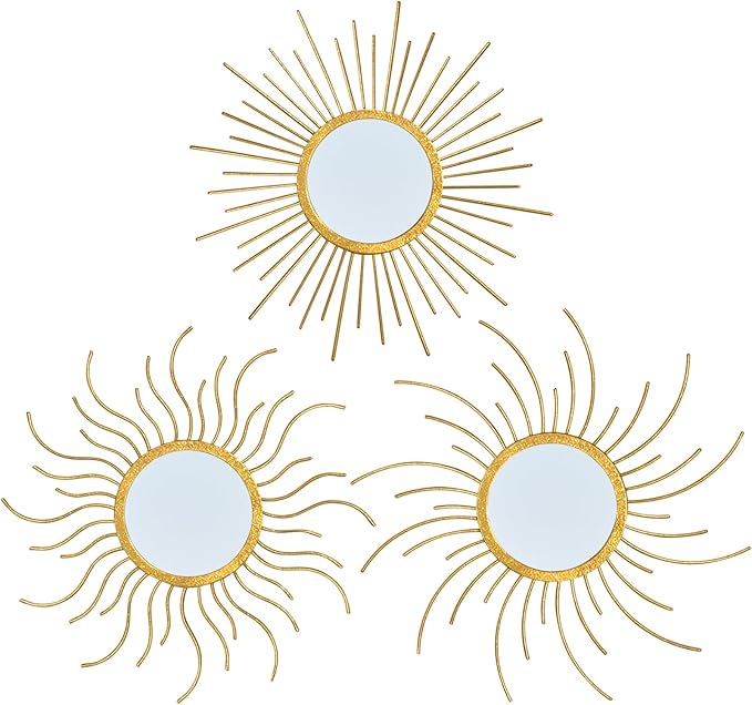 Mirror Decor Sunburst Mirrors Metal Sun Mirror Wall Decor Wall Mirror Home
