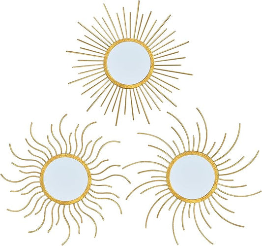 Mirror Decor Sunburst Mirrors Metal Sun Mirror Wall Decor Wall Mirror Home