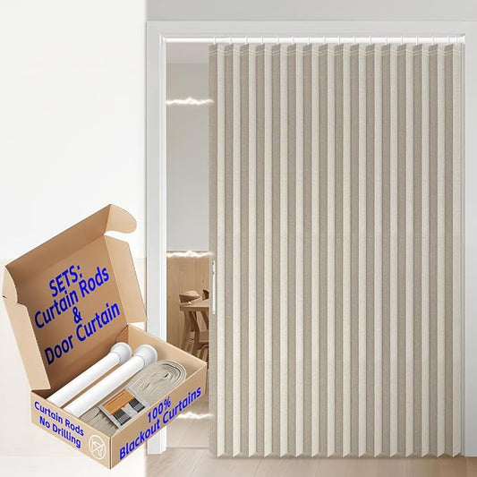 AJAZZ Blackout Accordion Door Curtains