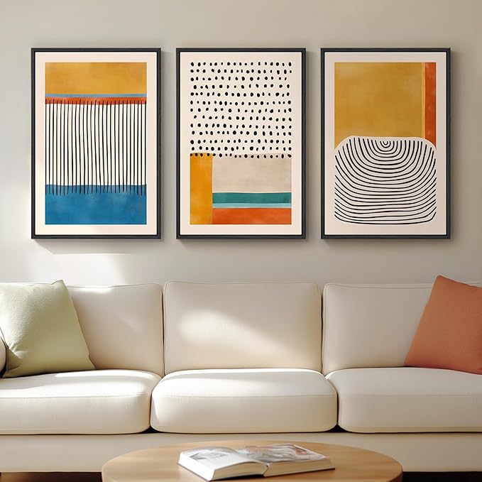 Framed Colorful Abstract Wall Art