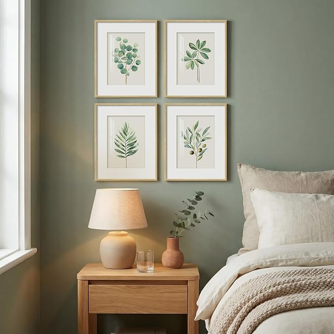 Framed Sage Green Botanical Wall