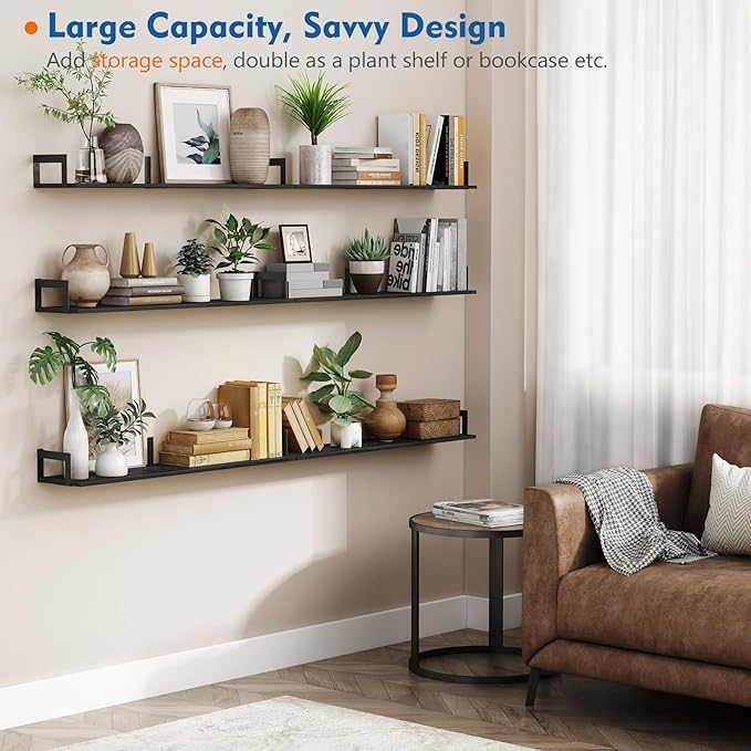 Harwaya Large Floating Book Shelves