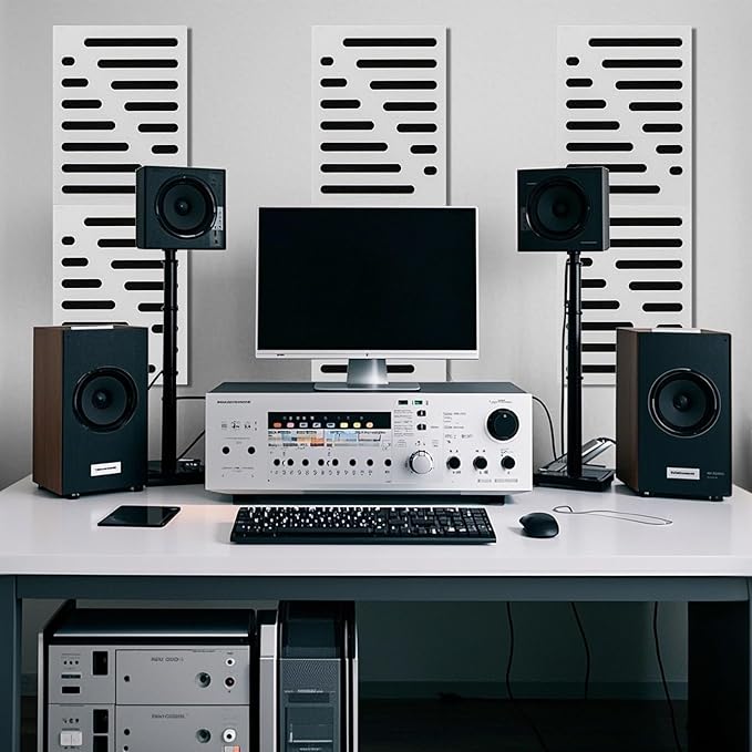Art3d 6-Pack Self-Adhesive Soundproof Acoustic Panels