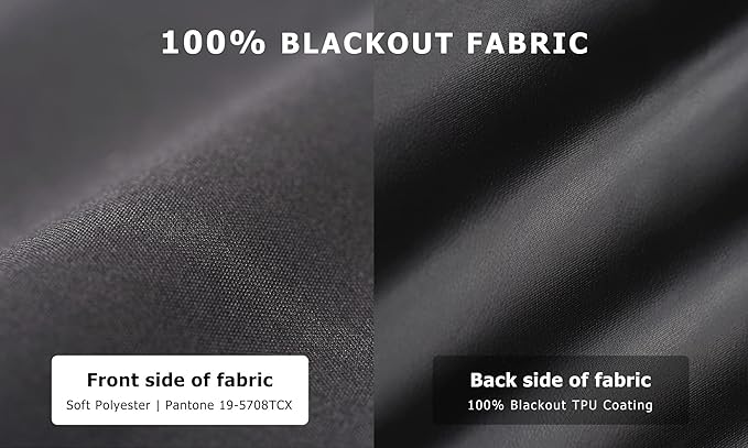 LazBlinds 100% Blackout Roller Shades, No Tools No Drill Cordless Blinds