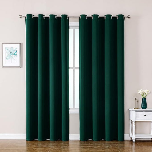 ChrisDowa Blackout Curtains 120 Inches Long 2 Panels Set