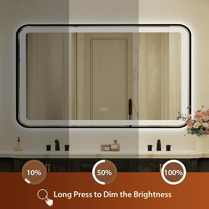 32x55 Inch LED Bathroom Mirror