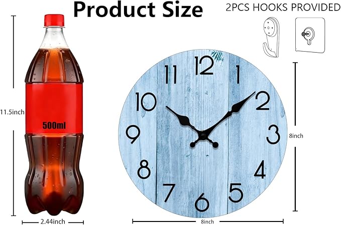 Wall Clock, Modern Wall Clocks Battery Operated, Silent Non Ticking Clock