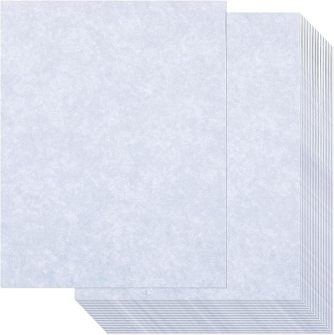 Epakh 150 Pcs Old Age Parchment Paper 8.5 x 11 Inch Standard Letter Vintage Colored Old Parchment Semblance Double Side Printing Paper (Blue)
