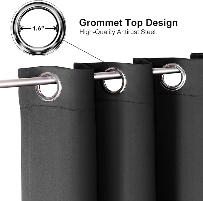 ChrisDowa Grommet Blackout Curtains