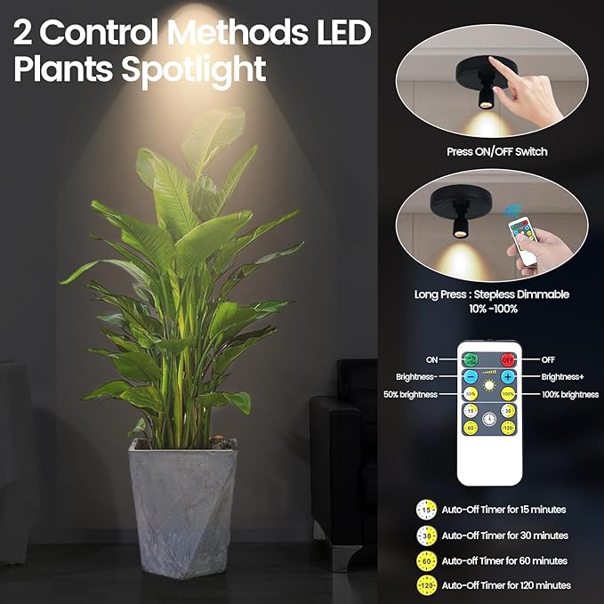 HAMVIDNE LED Spotlights, Rechargeable Battery Picture Lights, Uplighting Indoor