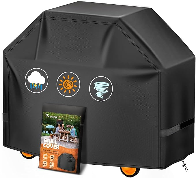 Grill Cover 82 Inch - Extra Large Gas BBQ Cover for Outdoor Grill - 600D Outside Barbecue Covers Waterproof Heavy Duty for Weber, Dyna-glo, Char-Broil, Nexgrill, Brinkmann, Monument and More