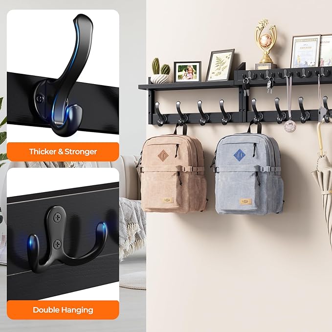 Evermagin 35" Coat Rack Wall Mount