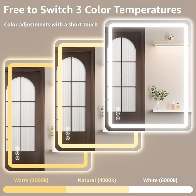 55" x 36" Led Bathroom Mirror