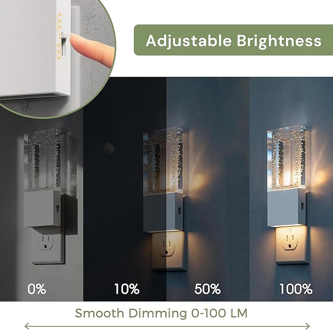 L LOHAS LED Night Light Plug in, 2 Pack Foldable Night Lights Plug into Wall