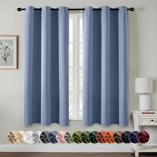 MIULEE Blackout Curtains for Bedroom Living Room 2 Panels, Thermal Insulated