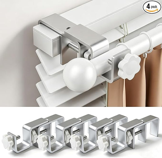 Mimiio No Drill Curtain Rod Brackets