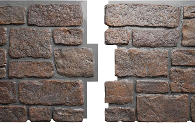 EverStone Cobblestone Faux Stone Panel, Arizona Desert Color