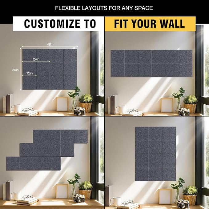 TSJOFFICE Large Cork Board for Wall