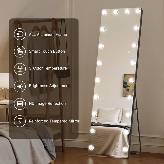 Kosmonia 62x20 Hollywood Full Length Mirror
