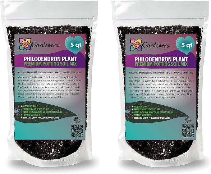 Gardenera Philodendron Potting Mix - Crafted for Superior Performance and Green Foliage - 10 QUARTS