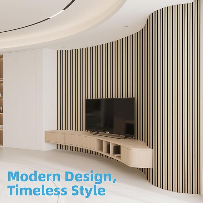 Art3d 2-Pack Acoustic Wood Slat Wall Panel